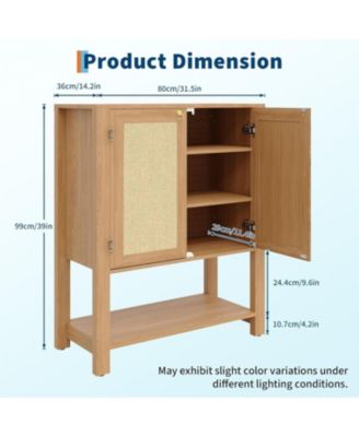 Farmhouse Shoe Cabinet with Storage 5-Tier Shoe Cabinet with Storage Shelves and Doors Tall Shoe Rack Organizer for Entryway Living Room Closet
