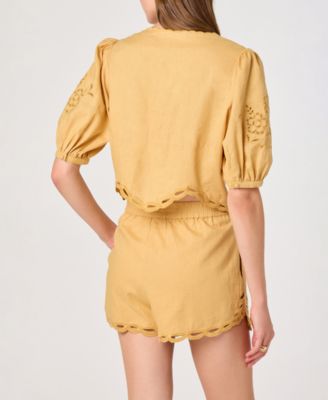 Women's Sleeveless Button-Front Top