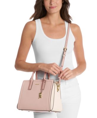 Michael Kors Laila Medium Color-Block Leather Satchel Handbag
