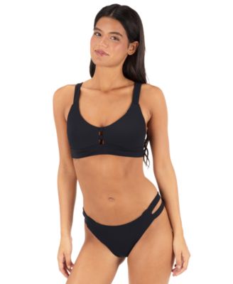 Women's Max Solid Pull-On Strappy Bikini Top