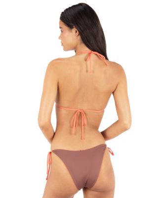 Women's Reversible Solid Tri Bikini Top