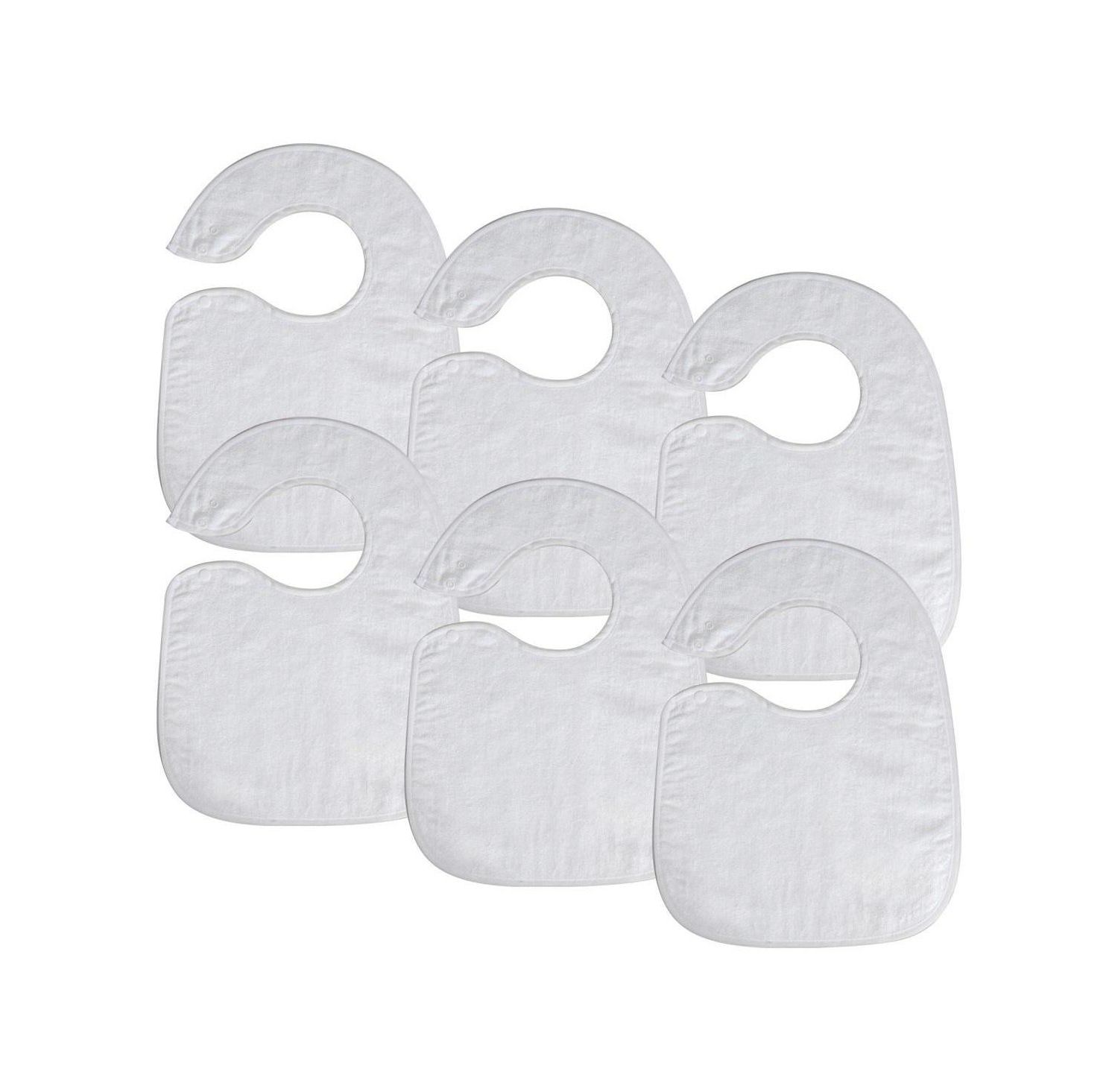Soft Bibs with Snaps - Set of 6