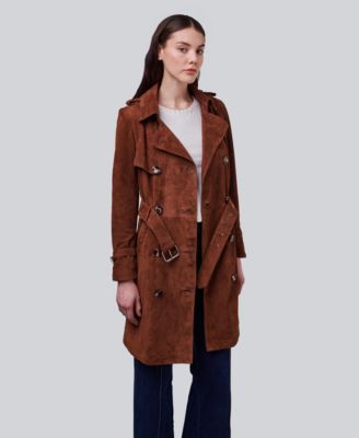 Women's Leather Trench Coat