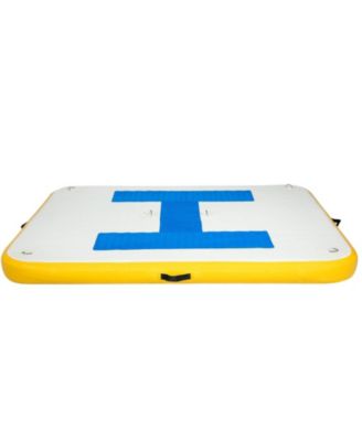 Inflatable Dock Platform, 8 x 5 ft Inflatable Floating Dock with Electric Air Pump