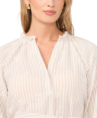 Women's Ruffle Puff-Sleeve Mini Dress