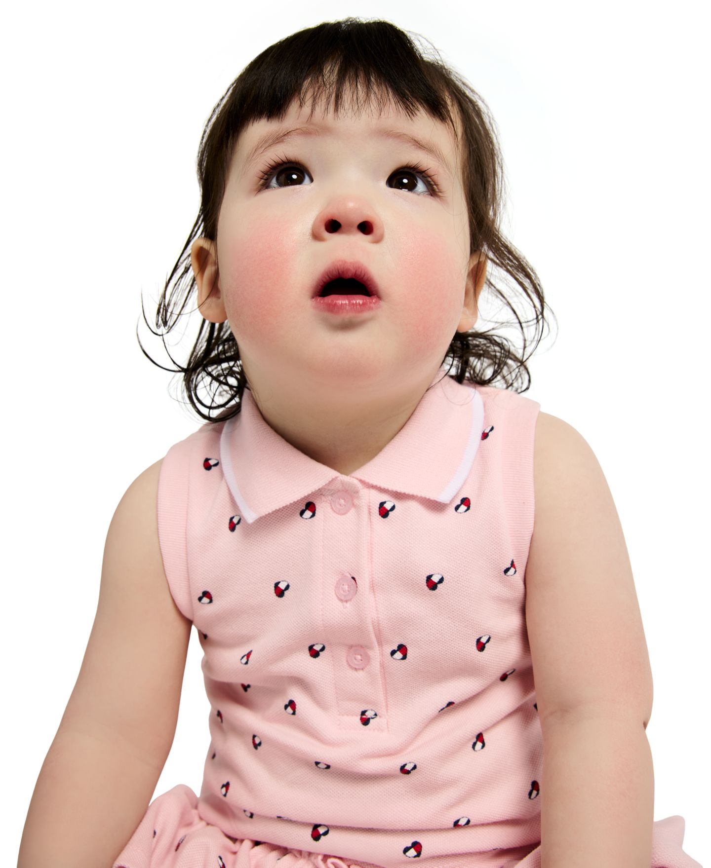Комплект Tommy Hilfiger Printed Top and Skirted Bloomers, 2-Piece Set для девочек-малышей, цвет: Розовый — фото 4