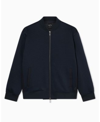 Men's Quilted Textured Bomber Jacket