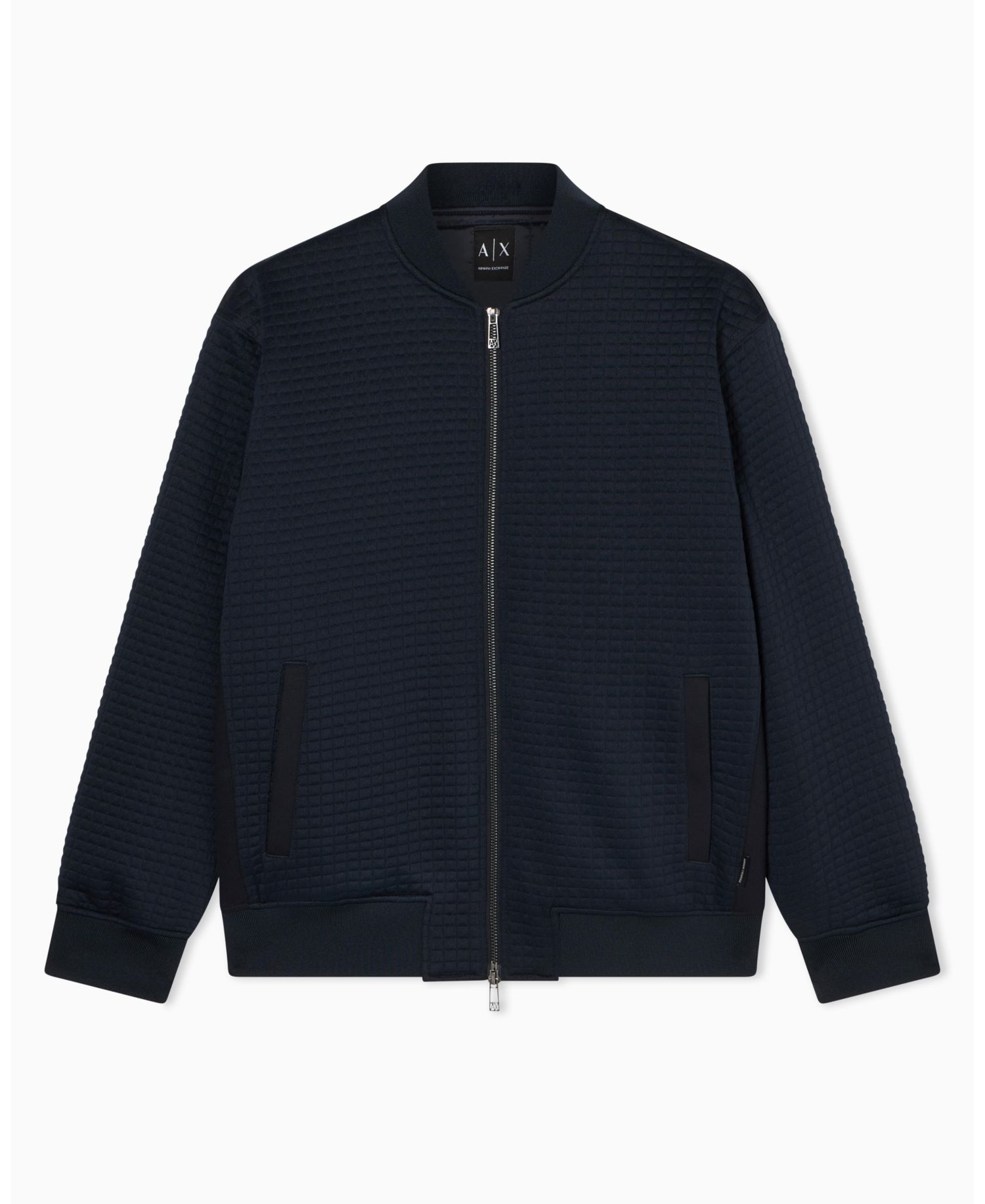 Men's Quilted Textured Bomber Jacket