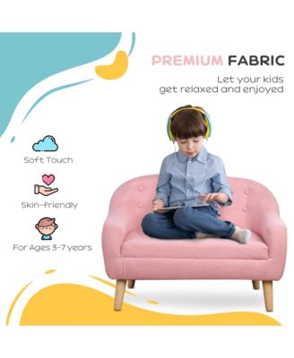 2-Seat Kids Sofa, Toddler Sofa Couch, Sofa Chair for Ages 3-7