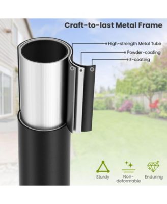 2 PCS Outdoor Swivel Chairs Patio Dining Chairs with Padded Cushions High Back