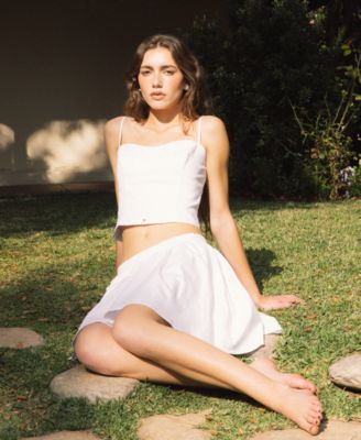 Women's Side Zip Flare Mini Skirt