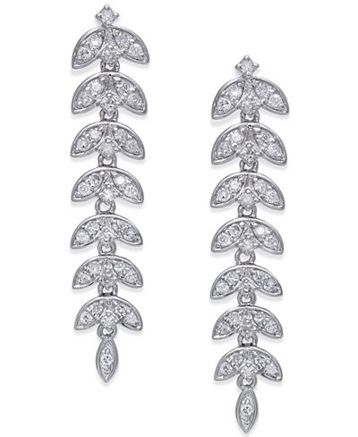 earrings main linear dangle 14k ct drop diamond gold