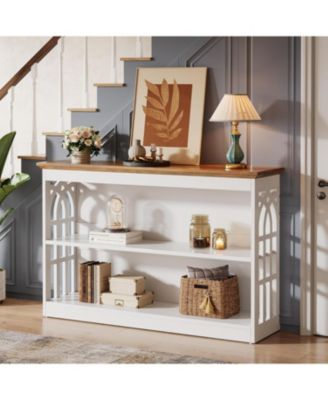 41.34" 3 Tier Console Table, Narrow Entryway & Sofa Table for Living Room