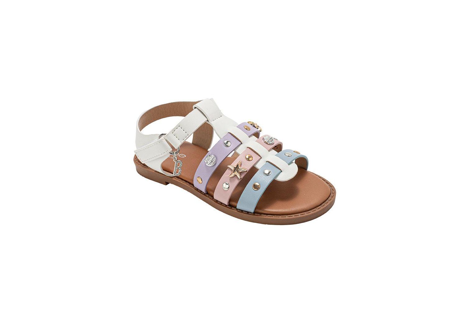 Little Girls Sandals - Strappy Flat Sandals and Studded Summer Shoes (Toddler/Kid)