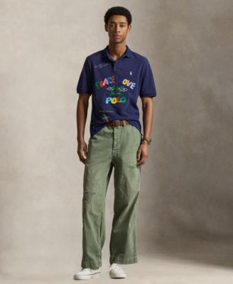 Men's Embroidered Short-Sleeve Polo Shirt