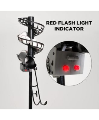 Automatic Baseball Pitching Machine Feeder and Soft Toss Trainer 2 in 1 System w/ Height Adjustable Base and Extendable Ball Stacker