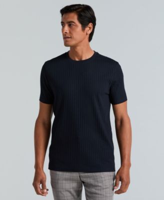 Men's Rib Knit Crew Neck T-Shirt