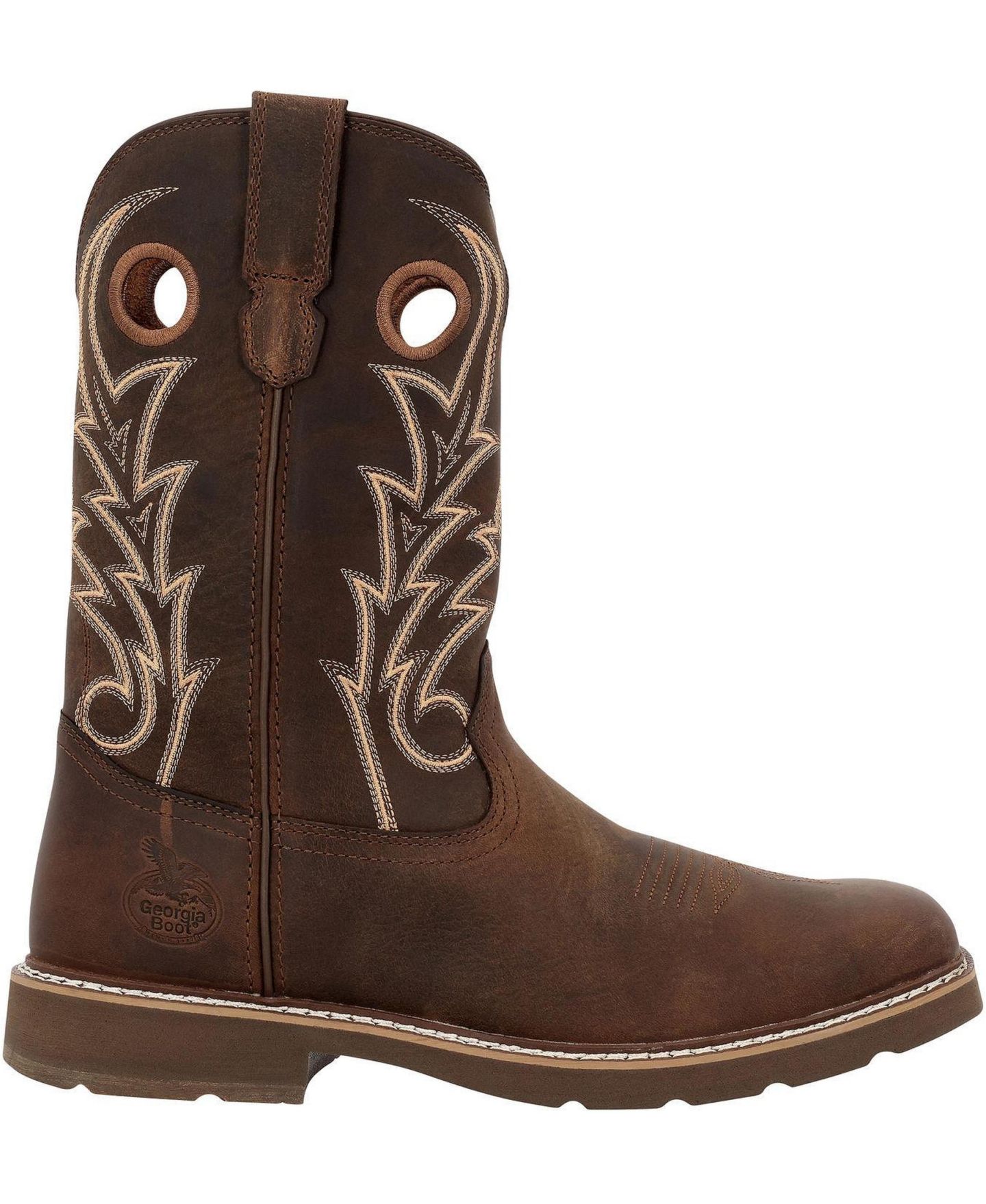 Мужские ботинки GEORGIA BOOT Core 37 11" Steel Toe Western Pull-On Work Boot, цвет: Коричневый — фото 3