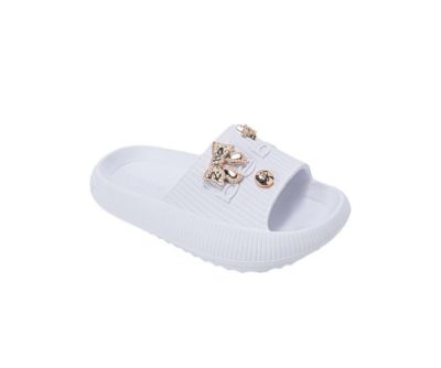 Girls Girls  EVA Slide - Lightweight Comfy Slide Sandals with Metal Charms