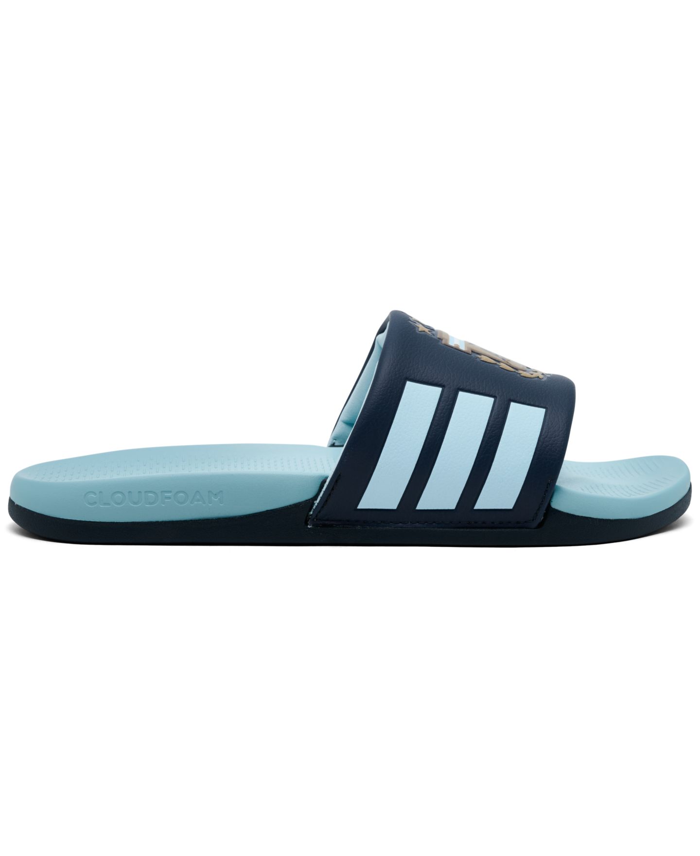 Мужские сандалии adidas Adilette Comfort 2.0 Argentina Slide, цвет: Тёмно-синий / Золотой — фото 3