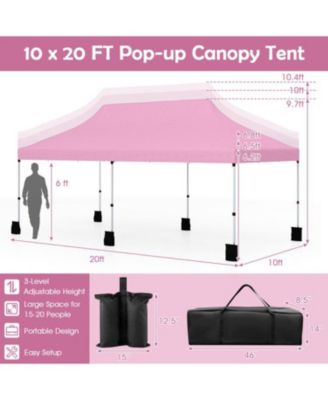 Foldable Outdoor Canopy Gazebo with Storage Bag
