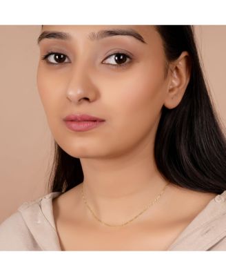 Ultra Thin Lightweight 1.2MM Figaro Link Chain Necklace 14K Gold Plated .925 Sterling Silver