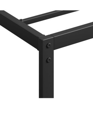 8 Inch Black Queen Low Profile Metal Bed Frame-Sturdy Mattress Foundation-Easy Assembly-Noise Free