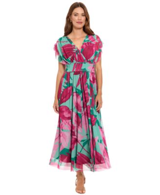 Petite V-Neck Fit & Flare Dress
