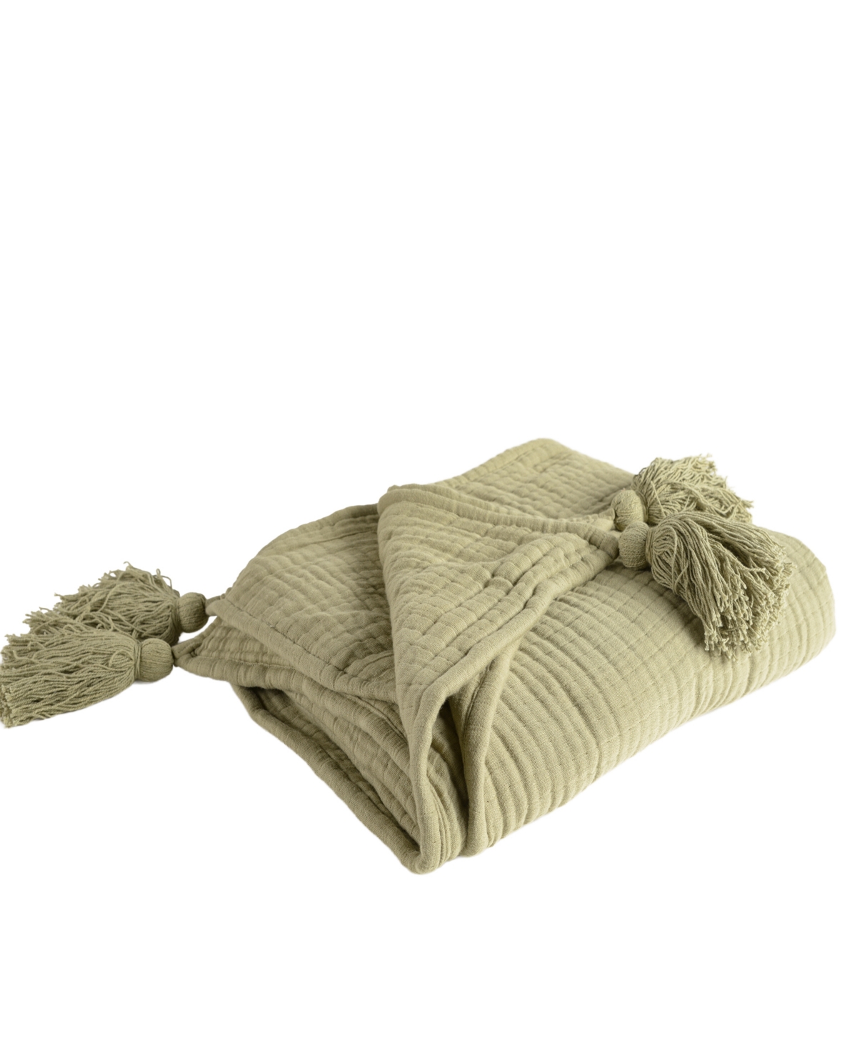 Rizzy Home Dora Cotton Throw, 50" X 60" In Green