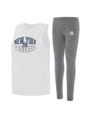Women's Charcoal/White New York Yankees Contend Tank & Leggings Set