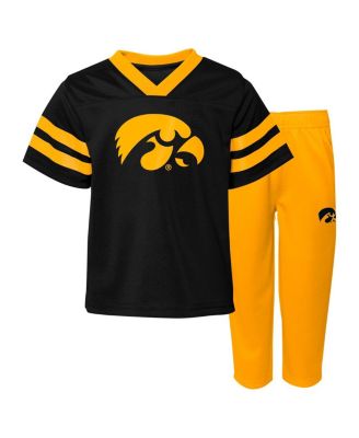 Baby Boys and Girls 2-Piece Black Iowa Hawkeyes Red Zone Jersey & Pants Set