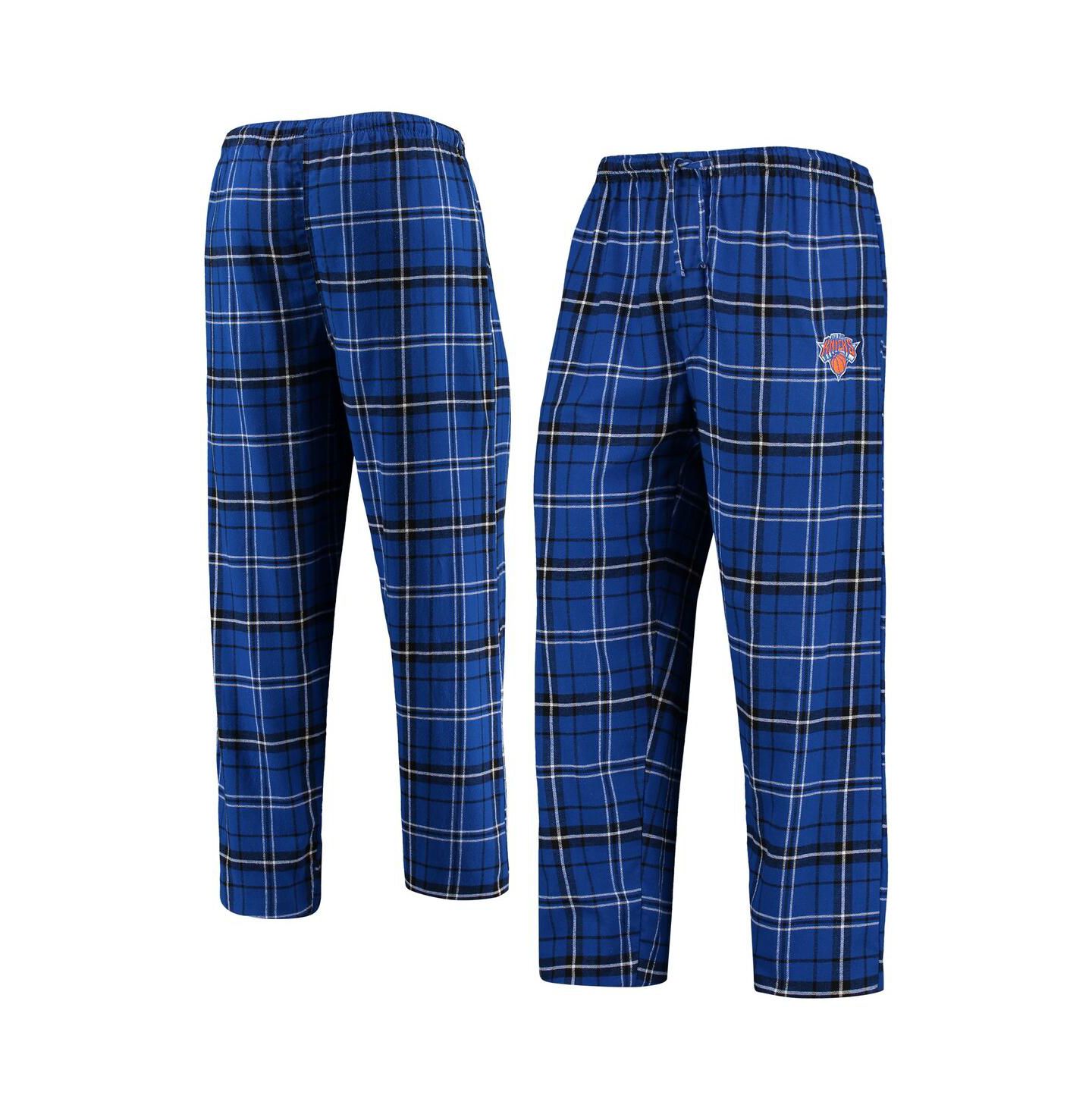 Мужские фланелевые брюки Concepts Sport New York Knicks Ultimate в клетку, Blue/Black — фото 1
