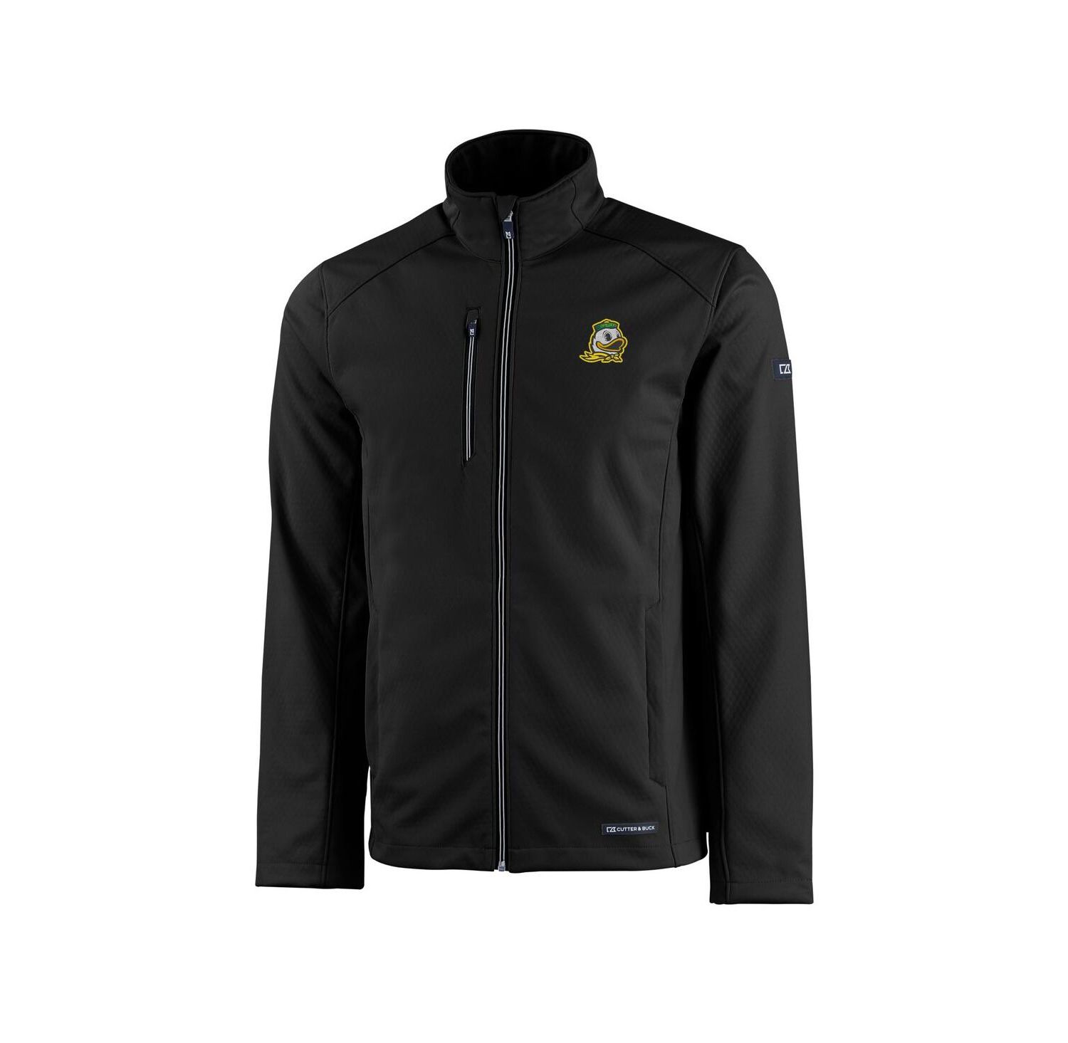 Men's Black Oregon Ducks Evoke Eco Softshell Full-Zip Jacket
