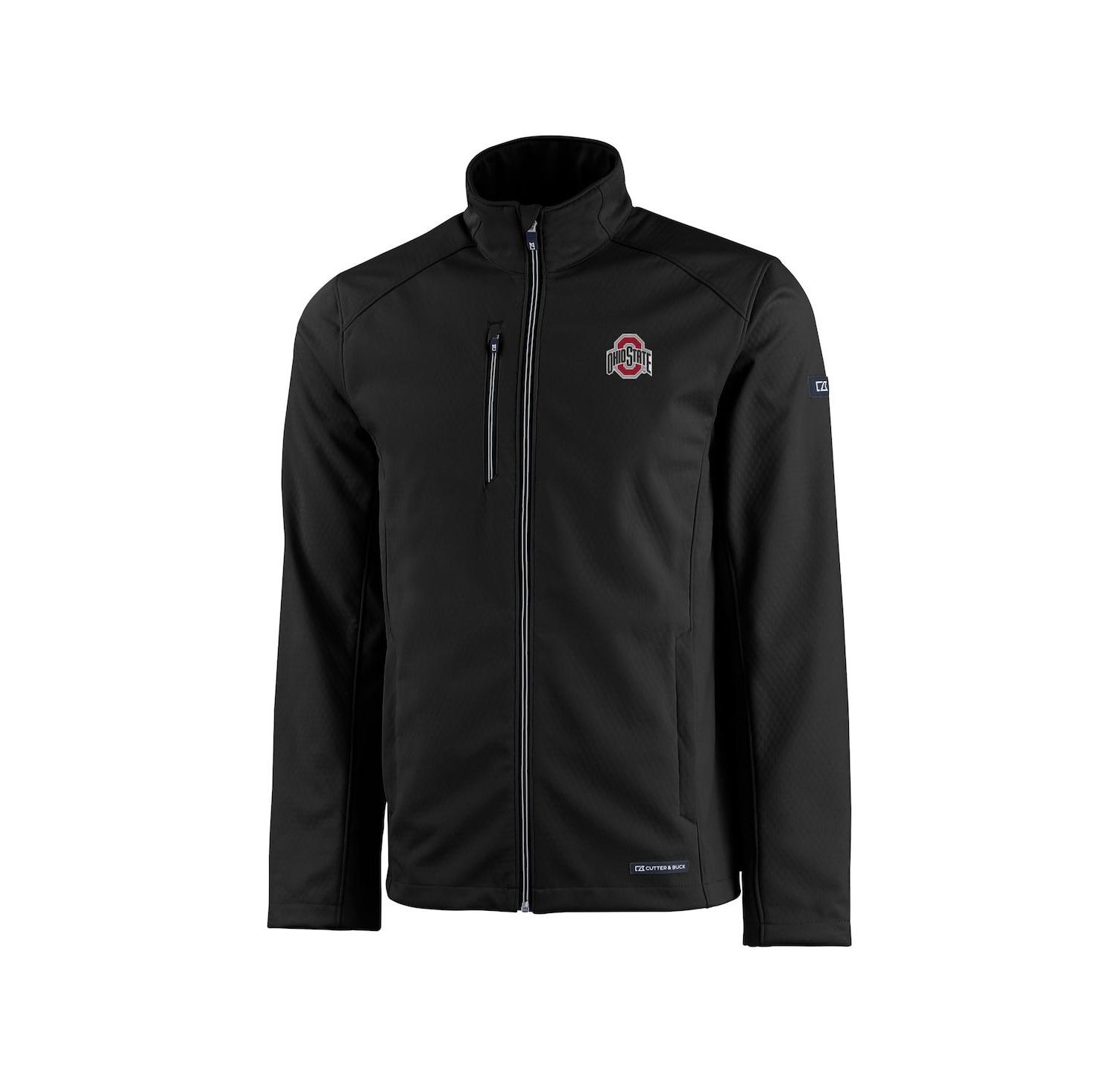 Men's Black Ohio State Buckeyes Primary Logo Evoke Eco Softshell Full-Zip Jacket