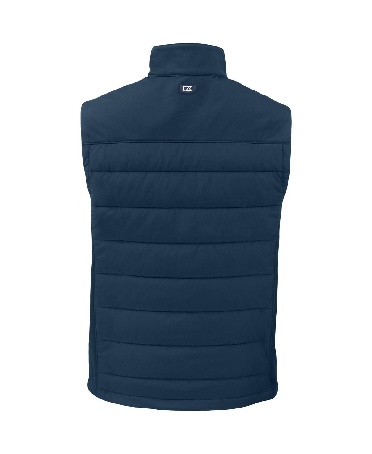 Cutter & Buck Men's Navy Los Angeles Chargers Primary Mark Evoke PrimaLoft Hybrid Eco Softshell Full-Zip Vest