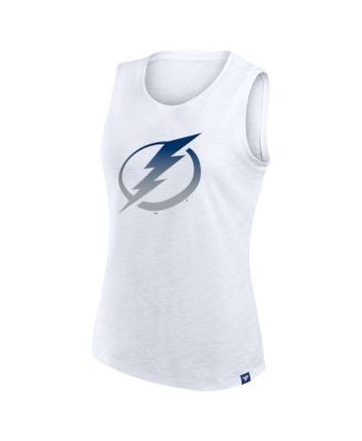 Women's White Tampa Bay Lightning Slub Tank Top