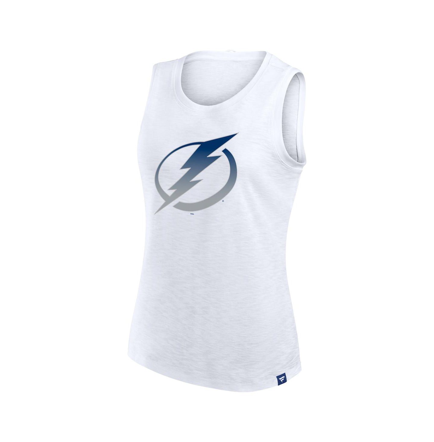 Женский топ Fanatics White Tampa Bay Lightning Slub — фото 2
