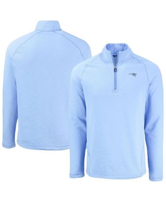Men's Powder Blue New England Patriots Peshastin Eco Fleece Raglan Quarter-Zip