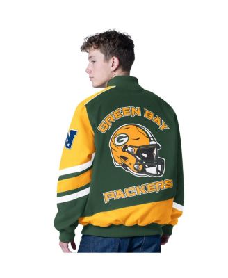 Men's Green Green Bay Packers Prime Time Full-Zip Racing Jacket