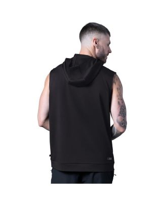 Men's Black Pittsburgh Steelers Tri-Blend Rebound Sleeveless Hoodie