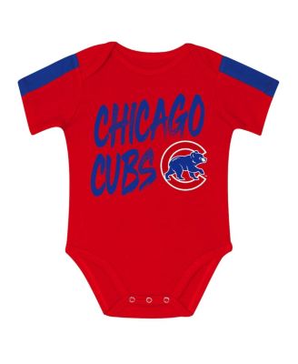 Baby Boys and Girls Chicago Cubs Double Down Bodysuit and Pants 3-Piece Set