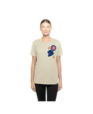 Women's Cream Chicago Cubs Stars Cap T-Shirt