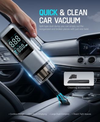 4-in-1 Portable Car Jump Starter with Air Compressor 150 PSI and Vacuum Cleaner 12V 1000A with LED Emergency Light Power Bank and Multi Nozzle Kit