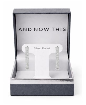 Crystal Stones Hoop Earrings