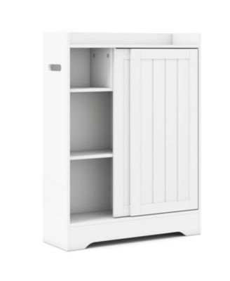 Narrow Floor Bathroom Cabinet with Toilet Paper Storage