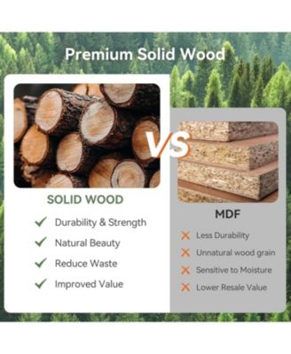 Solid Wood Bench, 62.99" Entryway Bench with Thickened Legs, Farmhouse Wooden Seating Benches