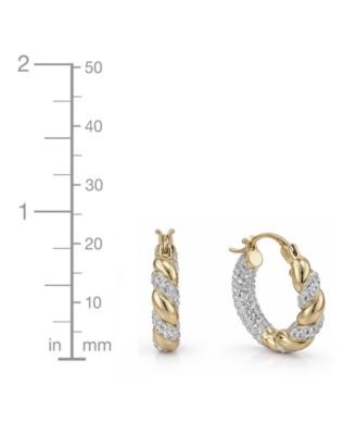 Clear Crystal Click Top Hoop Earrings