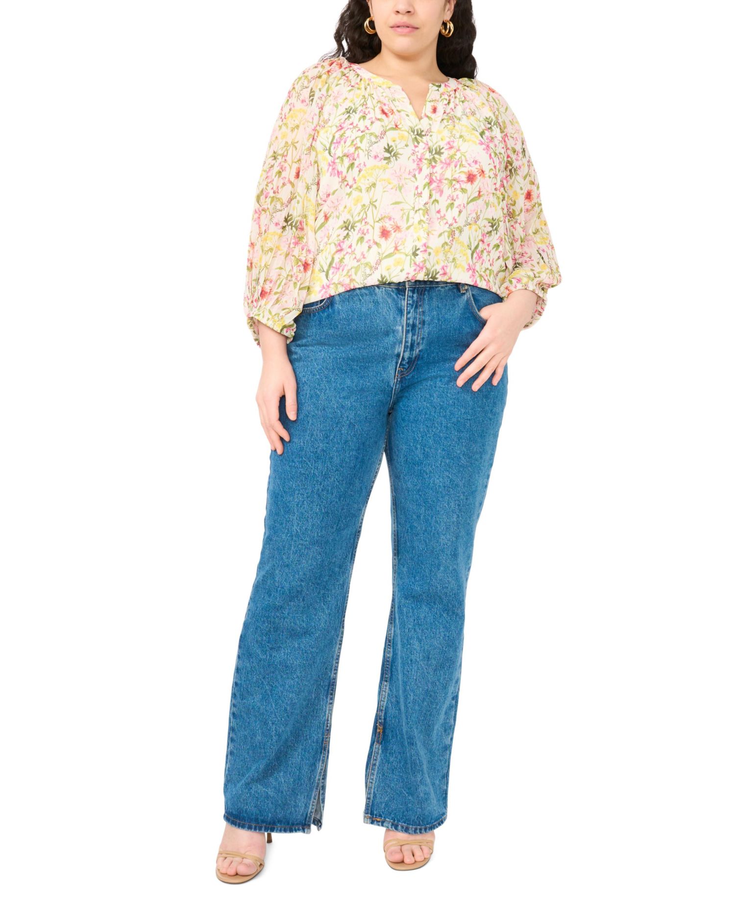 Plus Size V-Neck Top