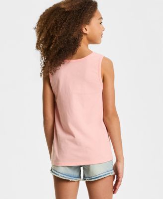 Girls' 5-20 Sequin Pineapple Tank Top