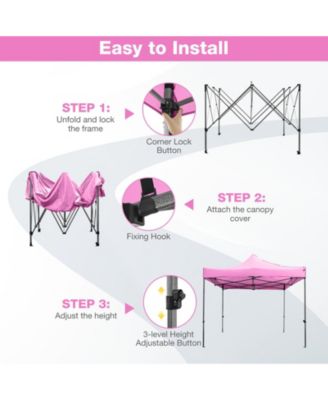 10x10 ft Pop-Up Canopy Gazebo with Wheeled Carry Bag